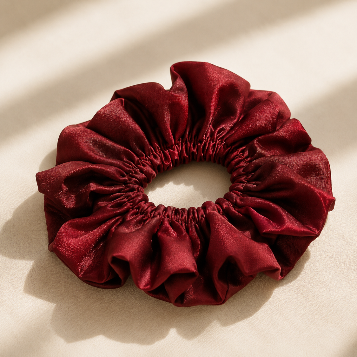Ruffle Scrunchie Red